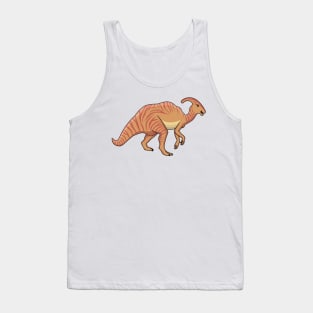 Cute parasaurolophus dinosaur cartoon illustration Tank Top